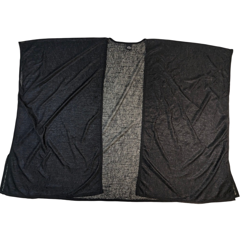 Black Sheer‎ Metallic Kimono Cardigan Duster – Lightweight OSFM